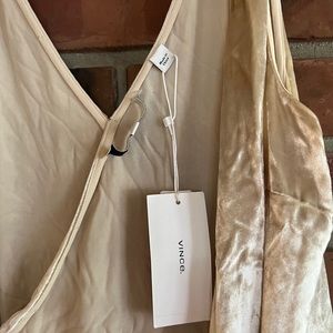 Vince - Panné Wrap Dress in Champagne